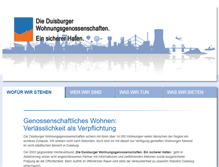Tablet Screenshot of duisburger-wohnungsgenossenschaften.de